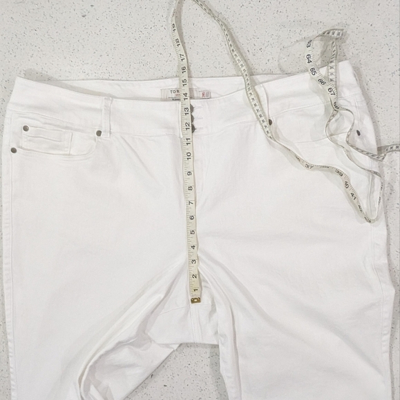 Torrid White Jegging Skinny Slim Fit Ankle Jeans High Rise Curvy Plus Comfy 5X - Picture 6 of 12